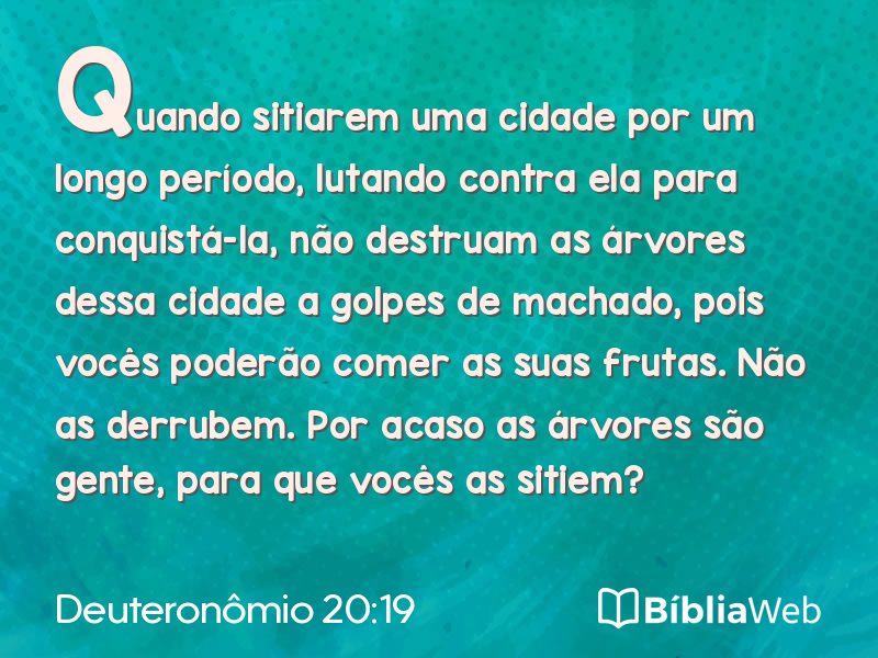Deuteronômio 20:19 em imagem para compartilhar