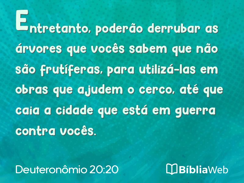 Deuteronômio 20:20 em imagem para compartilhar