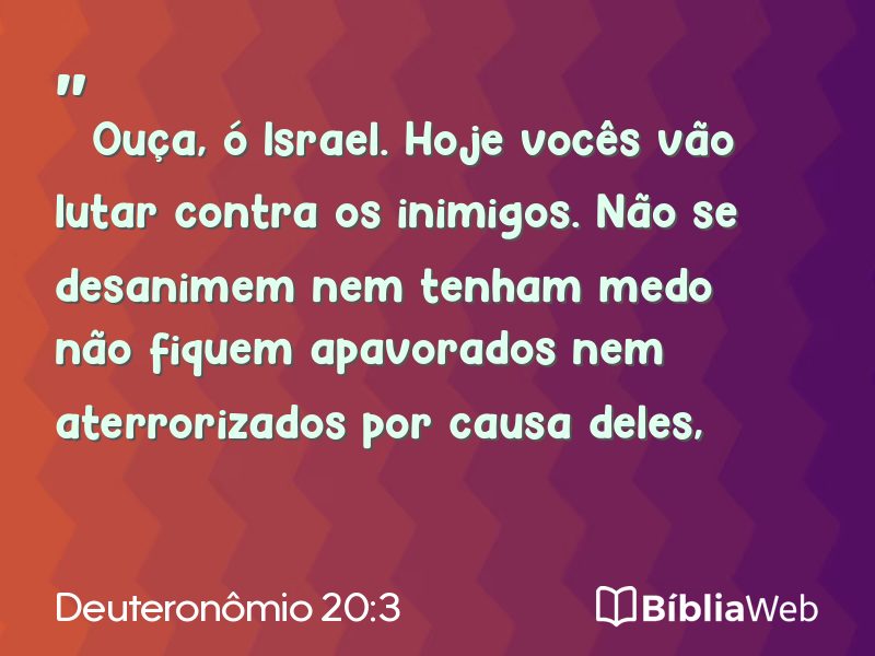 Deuteronômio 20:3 em imagem para compartilhar