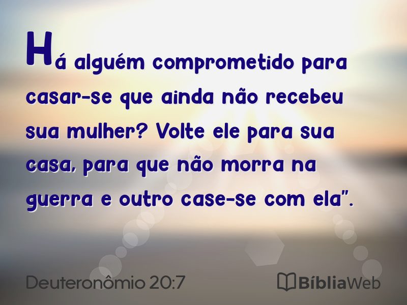 Deuteronômio 20:7 em imagem para compartilhar