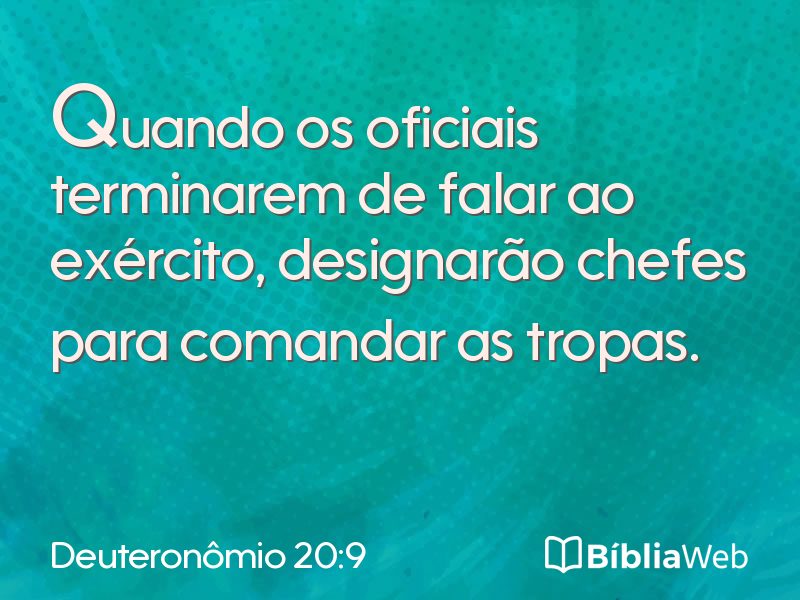 Deuteronômio 20:9 em imagem para compartilhar