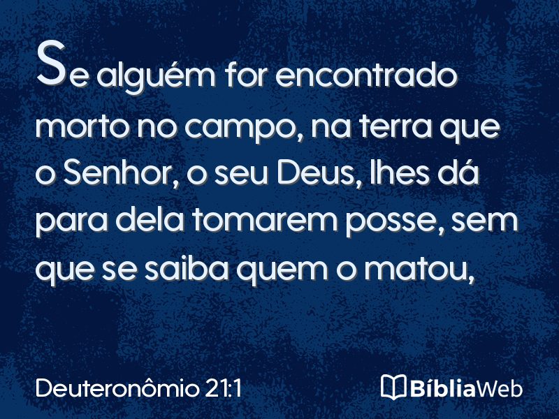 Deuteronômio 21:1 em imagem para compartilhar