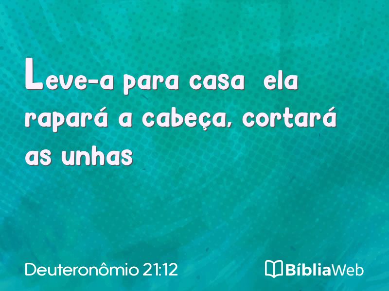 Deuteronômio 21:12 em imagem para compartilhar