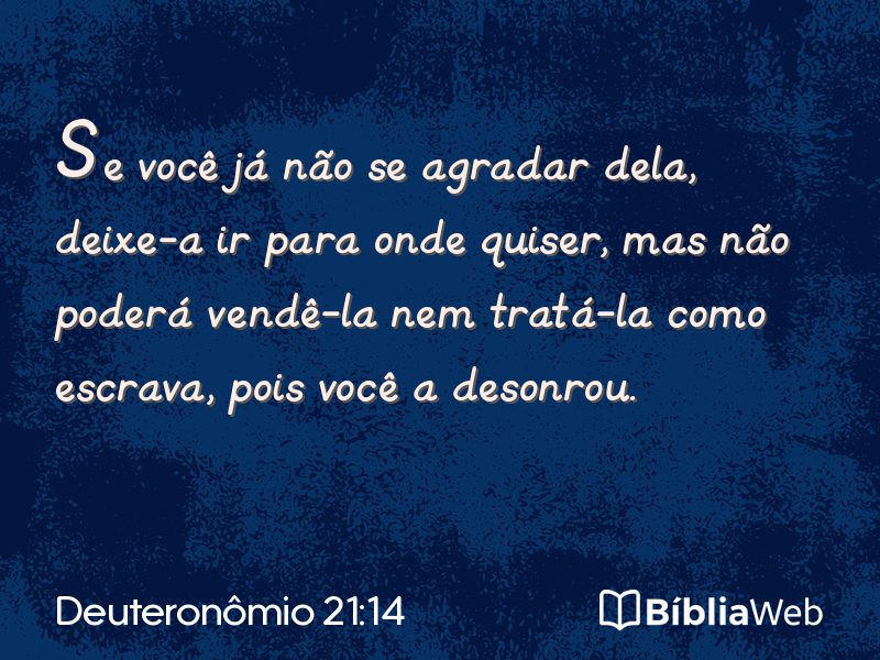Deuteronômio 21:14 em imagem para compartilhar