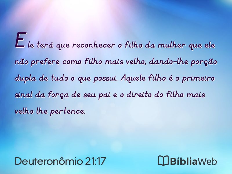 Deuteronômio 21:17 em imagem para compartilhar