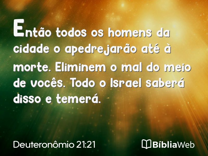 Deuteronômio 21:21 em imagem para compartilhar