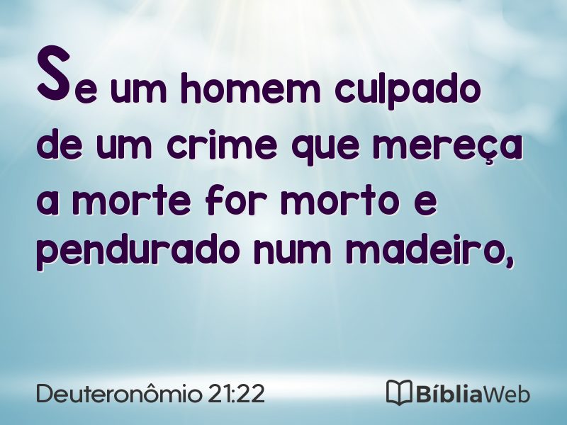 Deuteronômio 21:22 em imagem para compartilhar