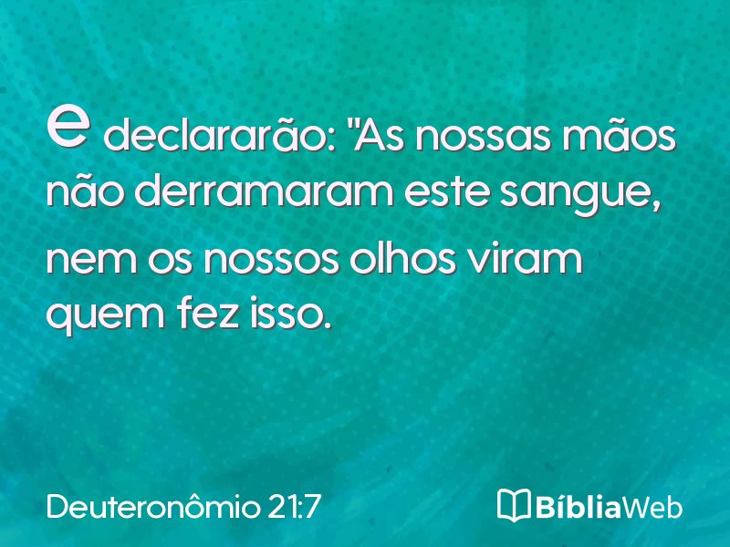 Deuteronômio 21:7 em imagem para compartilhar