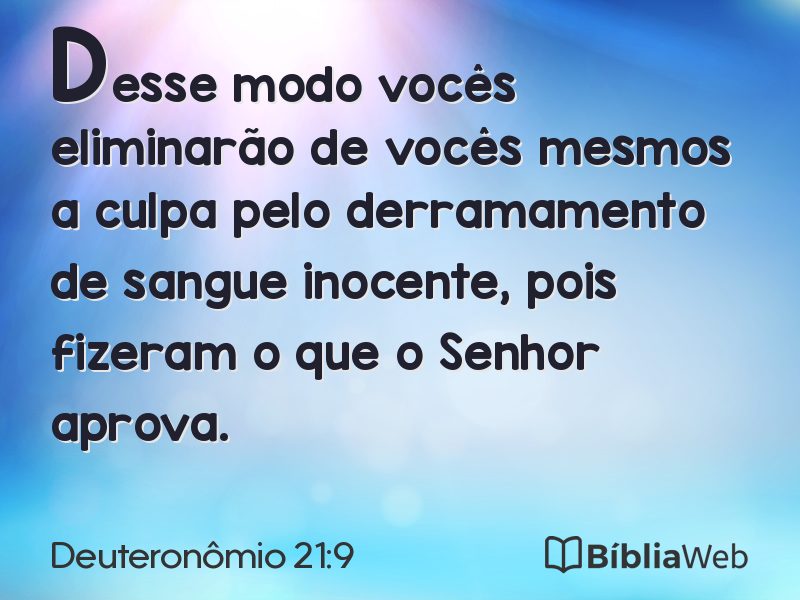 Deuteronômio 21:9 em imagem para compartilhar