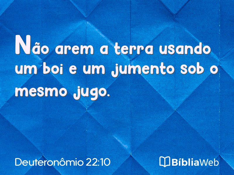 Deuteronômio 22:10 em imagem para compartilhar