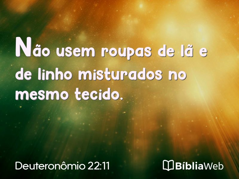 Deuteronômio 22:11 em imagem para compartilhar