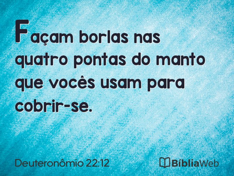 Deuteronômio 22:12 em imagem para compartilhar