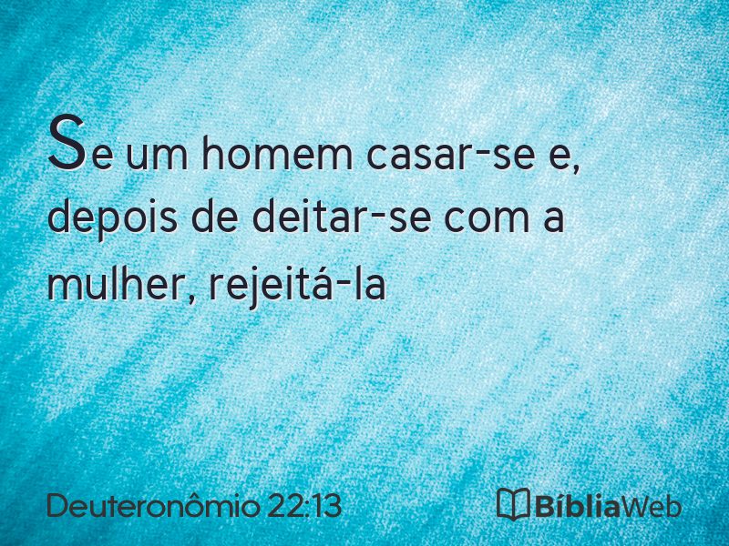 Deuteronômio 22:13 em imagem para compartilhar