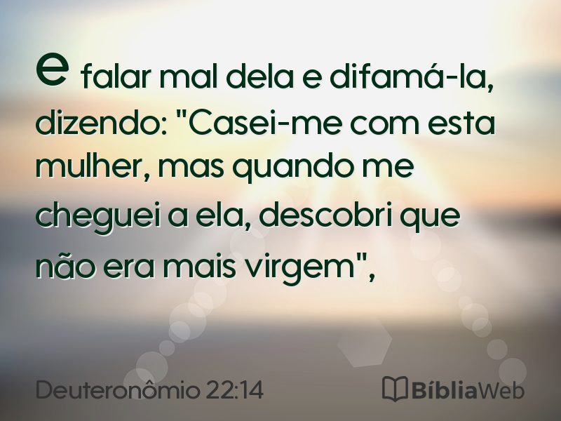 Deuteronômio 22:14 em imagem para compartilhar
