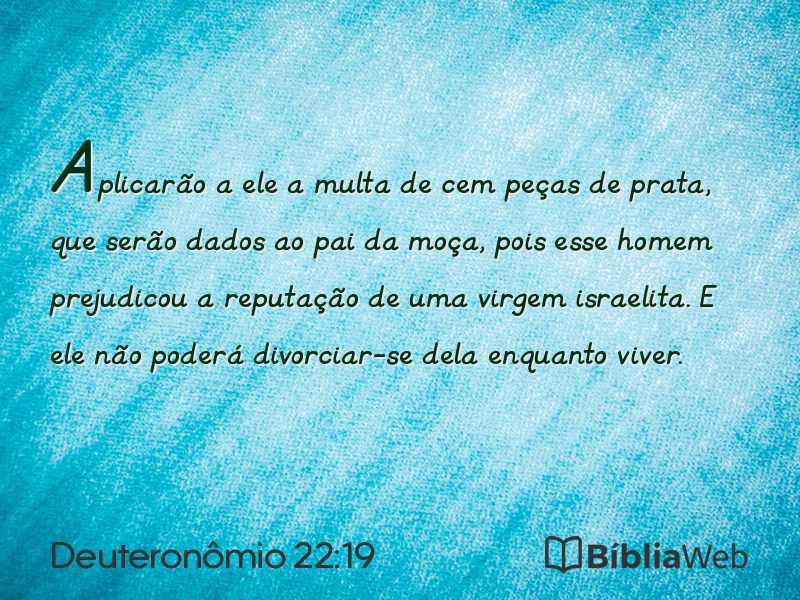 Deuteronômio 22:19 em imagem para compartilhar