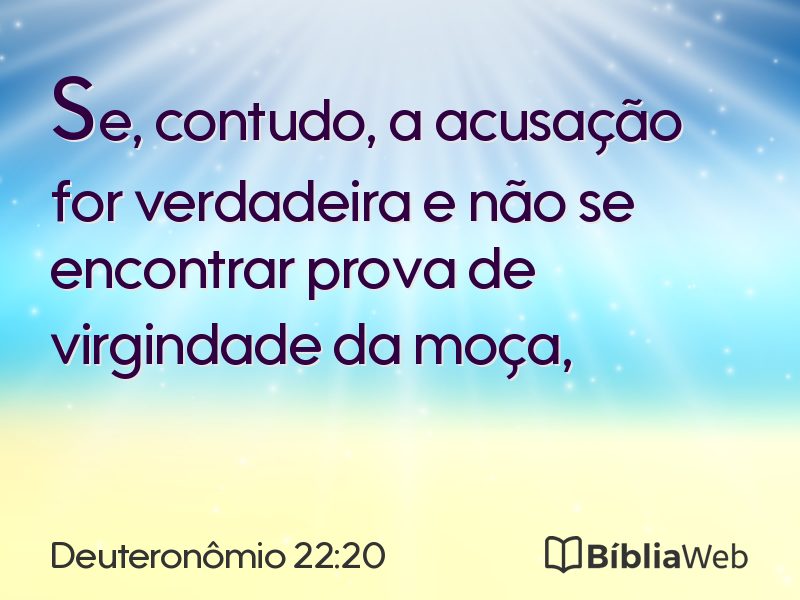 Deuteronômio 22:20 em imagem para compartilhar