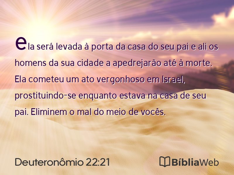 Deuteronômio 22:21 em imagem para compartilhar