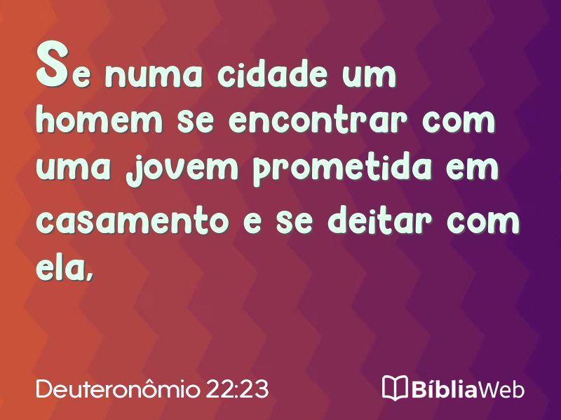 Deuteronômio 22:23 em imagem para compartilhar