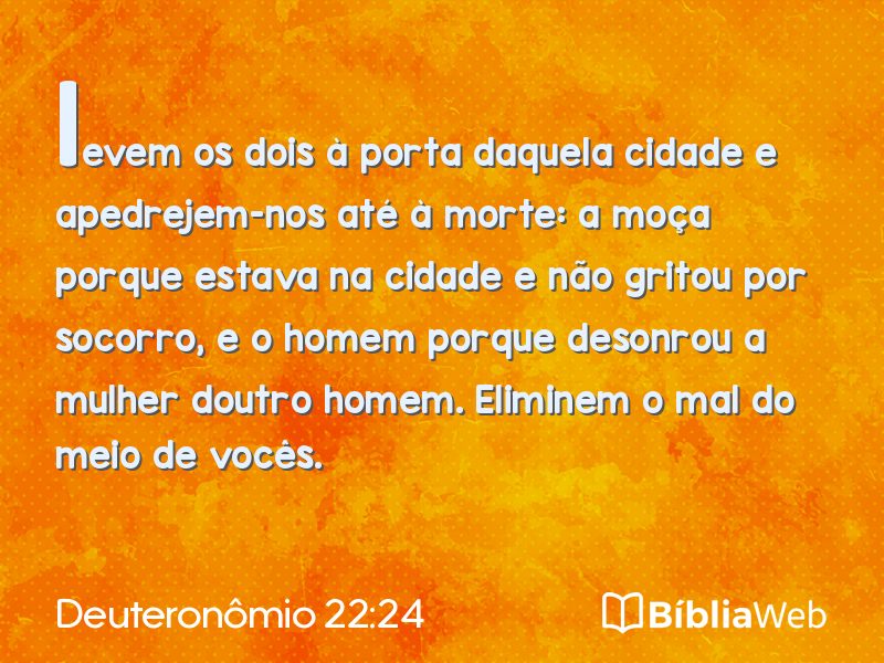 Deuteronômio 22:24 em imagem para compartilhar