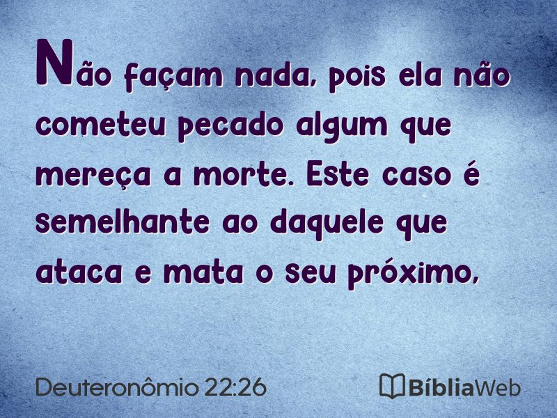 Deuteronômio 22:26 em imagem para compartilhar