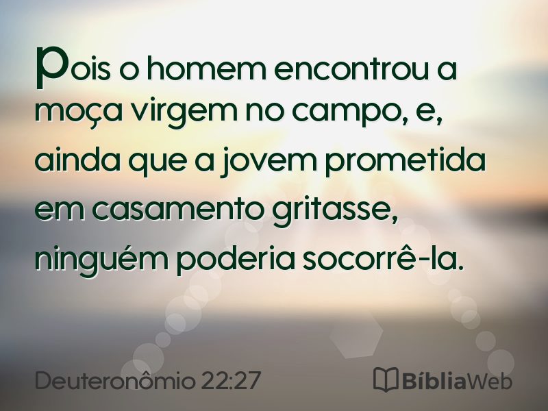 Deuteronômio 22:27 em imagem para compartilhar