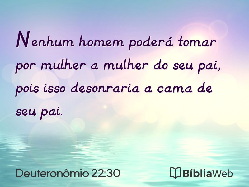 Deuteronômio 22:30 em imagem para compartilhar