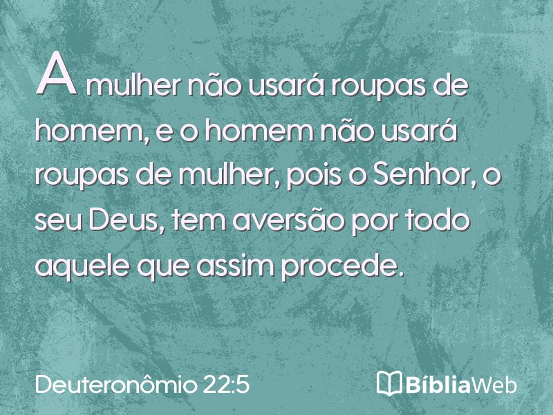 Deuteronômio 22:5 em imagem para compartilhar