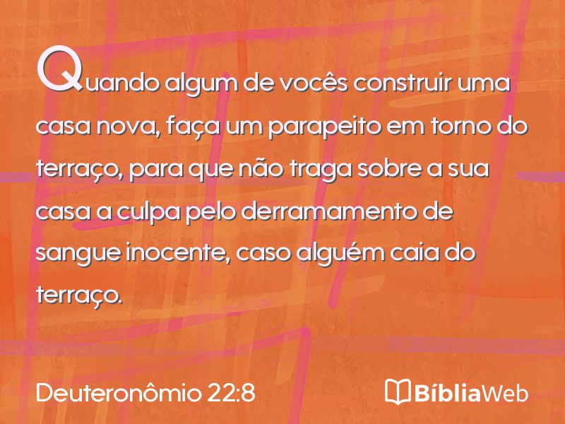 Deuteronômio 22:8 em imagem para compartilhar