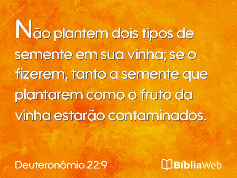 Deuteronômio 22:9 em imagem para compartilhar