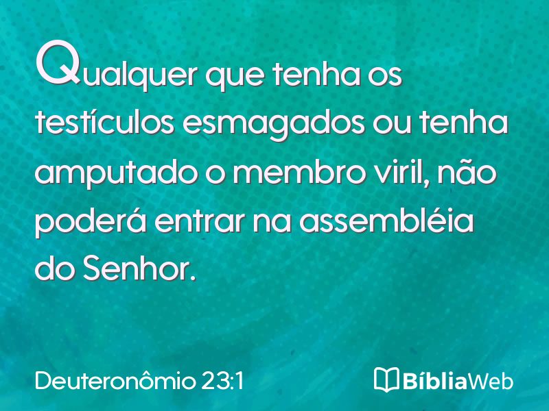 Deuteronômio 23:1 em imagem para compartilhar