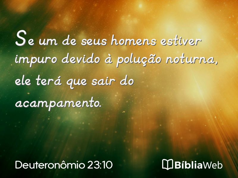 Deuteronômio 23:10 em imagem para compartilhar