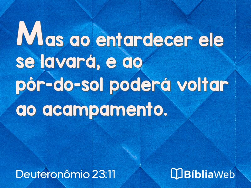 Deuteronômio 23:11 em imagem para compartilhar
