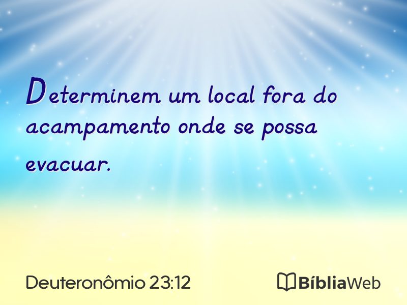 Deuteronômio 23:12 em imagem para compartilhar