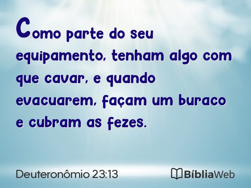 Deuteronômio 23:13 em imagem para compartilhar