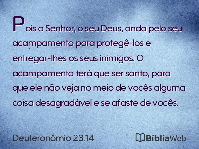 Deuteronômio 23:14 em imagem para compartilhar