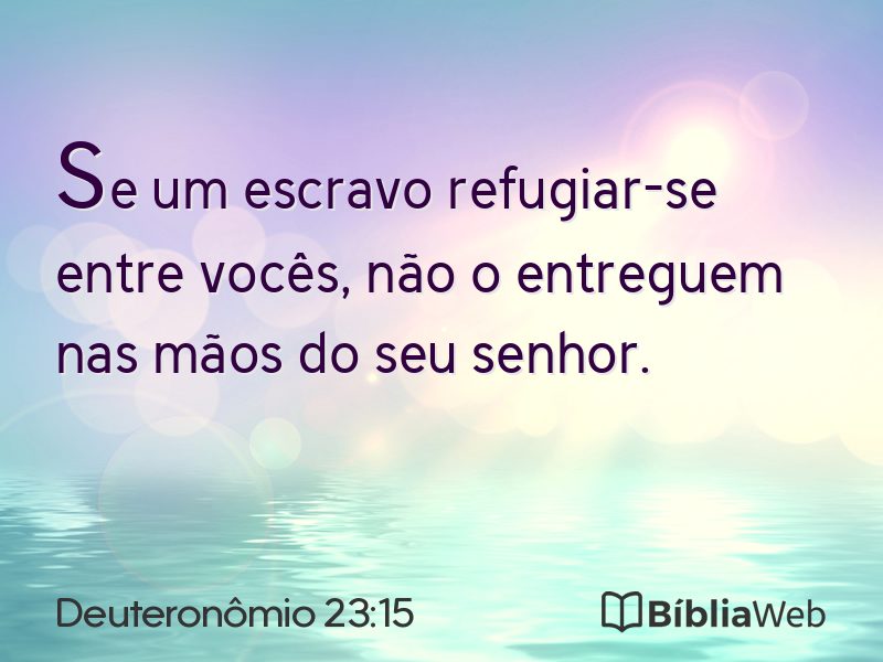 Deuteronômio 23:15 em imagem para compartilhar