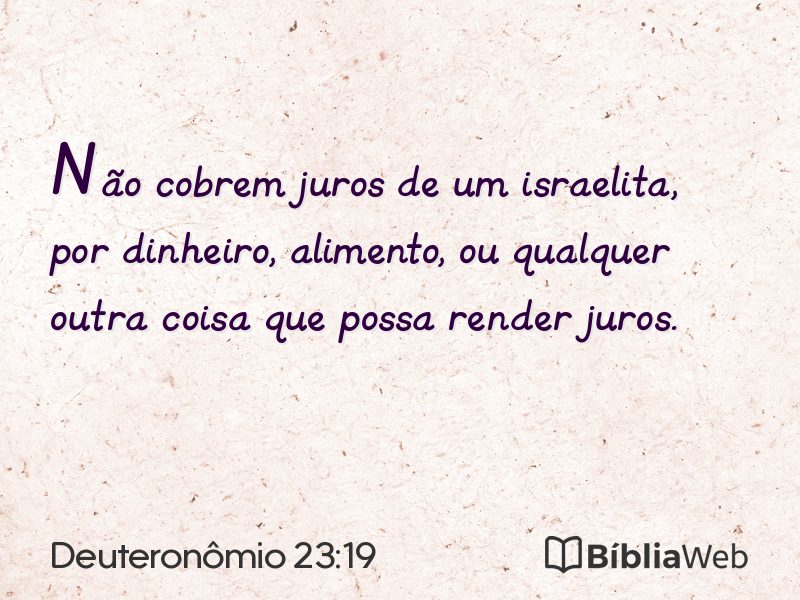 Deuteronômio 23:19 em imagem para compartilhar