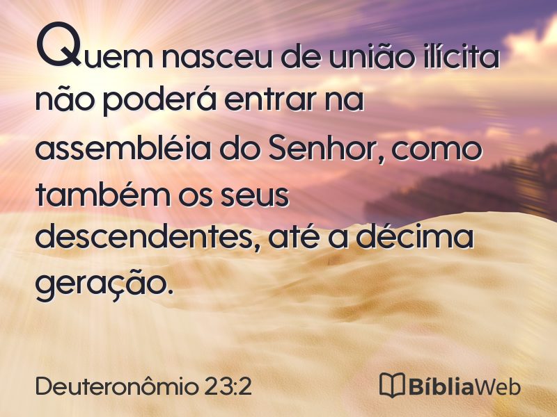 Deuteronômio 23:2 em imagem para compartilhar