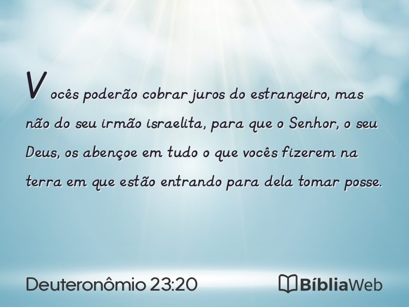 Deuteronômio 23:20 em imagem para compartilhar