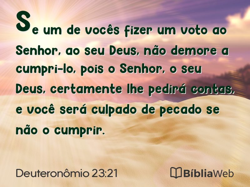 Deuteronômio 23:21 em imagem para compartilhar