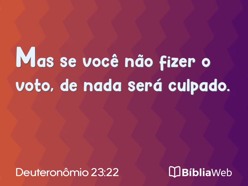Deuteronômio 23:22 em imagem para compartilhar