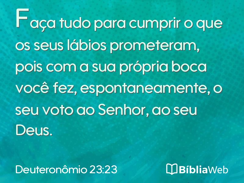 Deuteronômio 23:23 em imagem para compartilhar