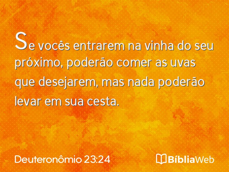 Deuteronômio 23:24 em imagem para compartilhar
