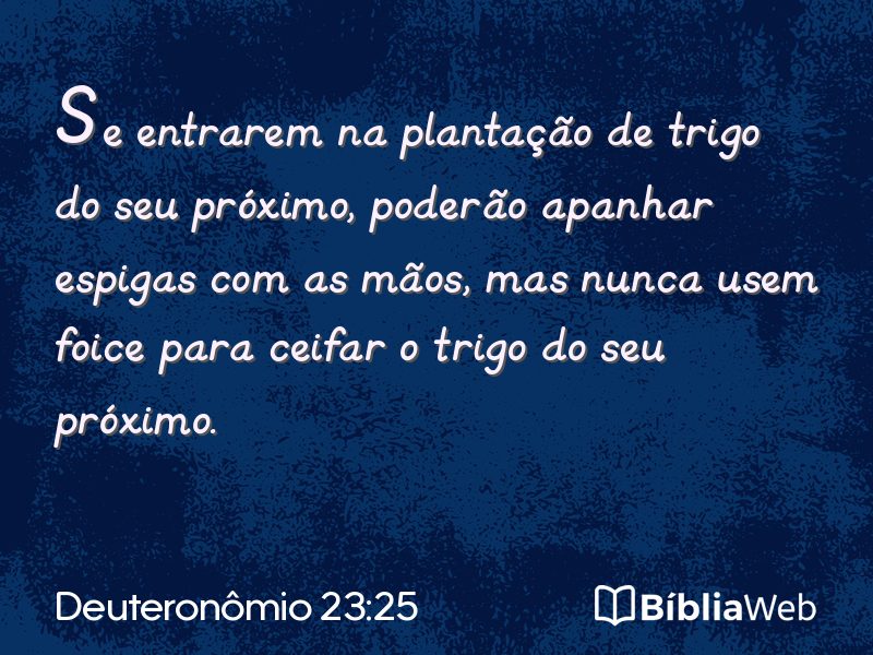 Deuteronômio 23:25 em imagem para compartilhar