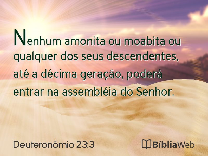 Deuteronômio 23:3 em imagem para compartilhar