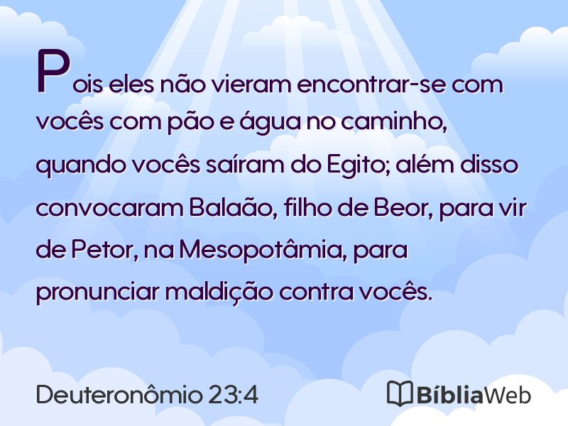 Deuteronômio 23:4 em imagem para compartilhar
