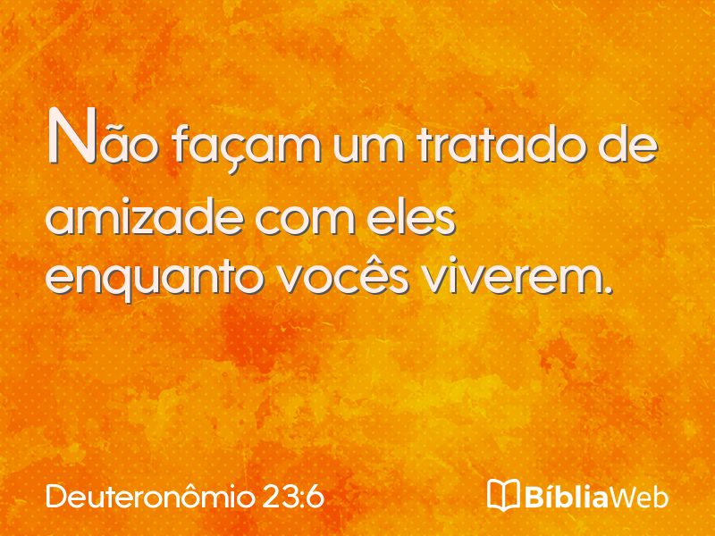 Deuteronômio 23:6 em imagem para compartilhar