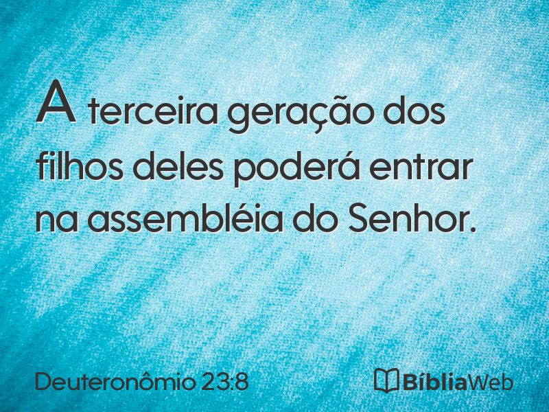 Deuteronômio 23:8 em imagem para compartilhar