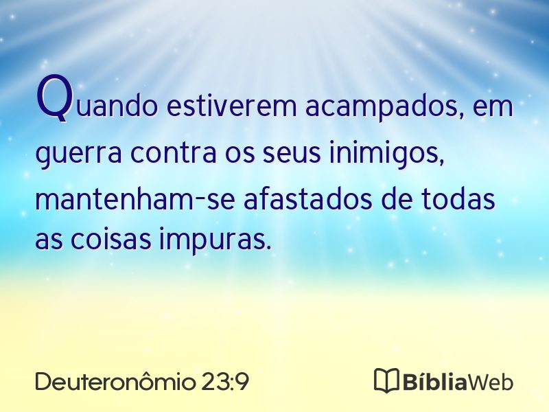 Deuteronômio 23:9 em imagem para compartilhar