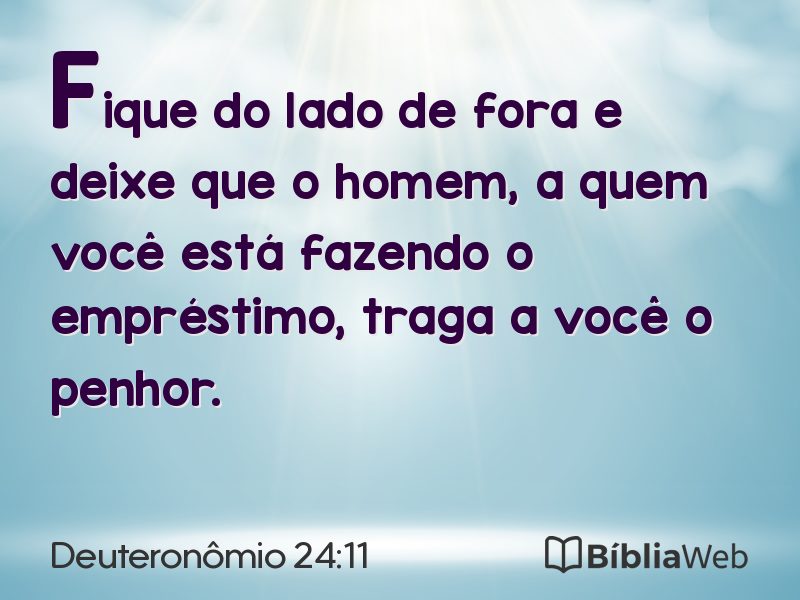 Deuteronômio 24:11 em imagem para compartilhar